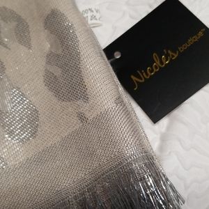 Nicole's Boutique Pashima style Metalic scarf